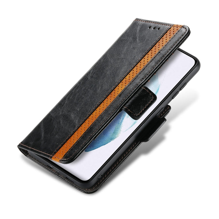 For Samsung Galaxy S21+ 5G CaseNeo Business Splicing Dual Magnetic Buckle Horizontal Flip PU Leather Case with Holder & Card Slots & Wallet