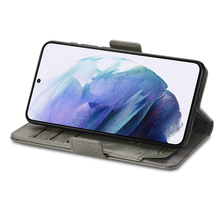 For Samsung Galaxy S21 5G CaseNeo Business Splicing Dual Magnetic Buckle Horizontal Flip PU Leather Case with Holder & Card Slots & Wallet