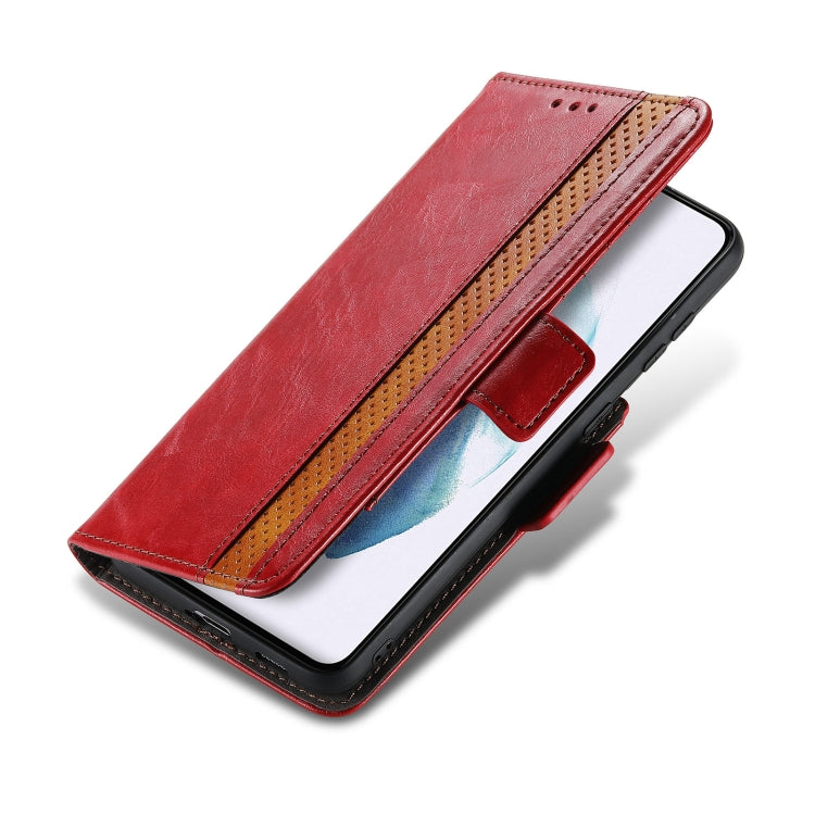 For Samsung Galaxy S21 5G CaseNeo Business Splicing Dual Magnetic Buckle Horizontal Flip PU Leather Case with Holder & Card Slots & Wallet