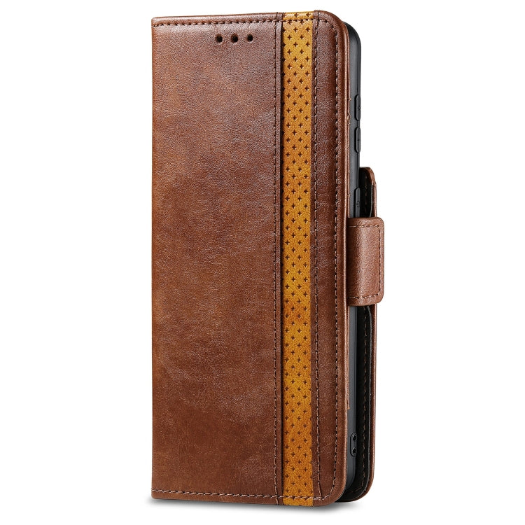 For Samsung Galaxy S21 5G CaseNeo Business Splicing Dual Magnetic Buckle Horizontal Flip PU Leather Case with Holder & Card Slots & Wallet