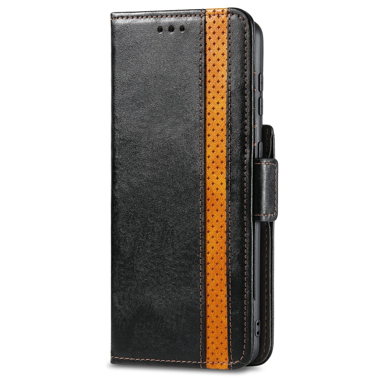 For Samsung Galaxy S21 5G CaseNeo Business Splicing Dual Magnetic Buckle Horizontal Flip PU Leather Case with Holder & Card Slots & Wallet
