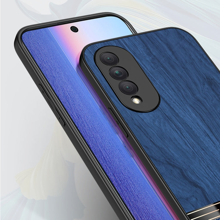 For Honor X20 SE Shang Rui Wood Grain Skin PU + TPU Shockproof Case