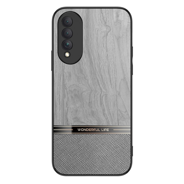 For Honor X20 SE Shang Rui Wood Grain Skin PU + TPU Shockproof Case