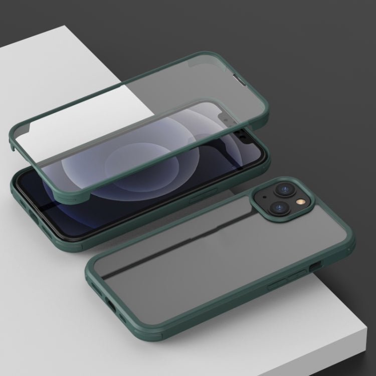 For iPhone 13 mini Shockproof TPU + Double-sided Glass Protective Case