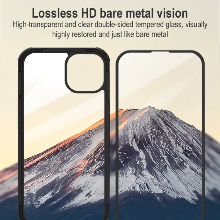 For iPhone 13 mini Shockproof TPU + Double-sided Glass Protective Case