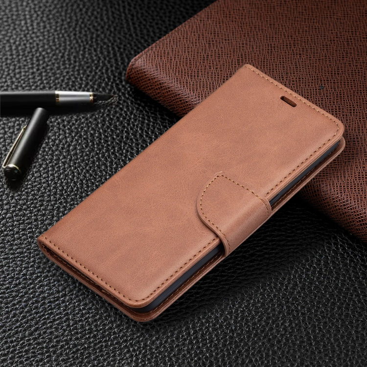 For OPPO A7 Retro Lambskin Texture Pure Color Horizontal Flip PU Leather Case with Holder & Card Slots & Wallet & Lanyard