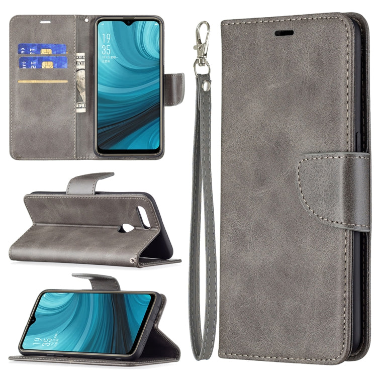 For OPPO A7 Retro Lambskin Texture Pure Color Horizontal Flip PU Leather Case with Holder & Card Slots & Wallet & Lanyard