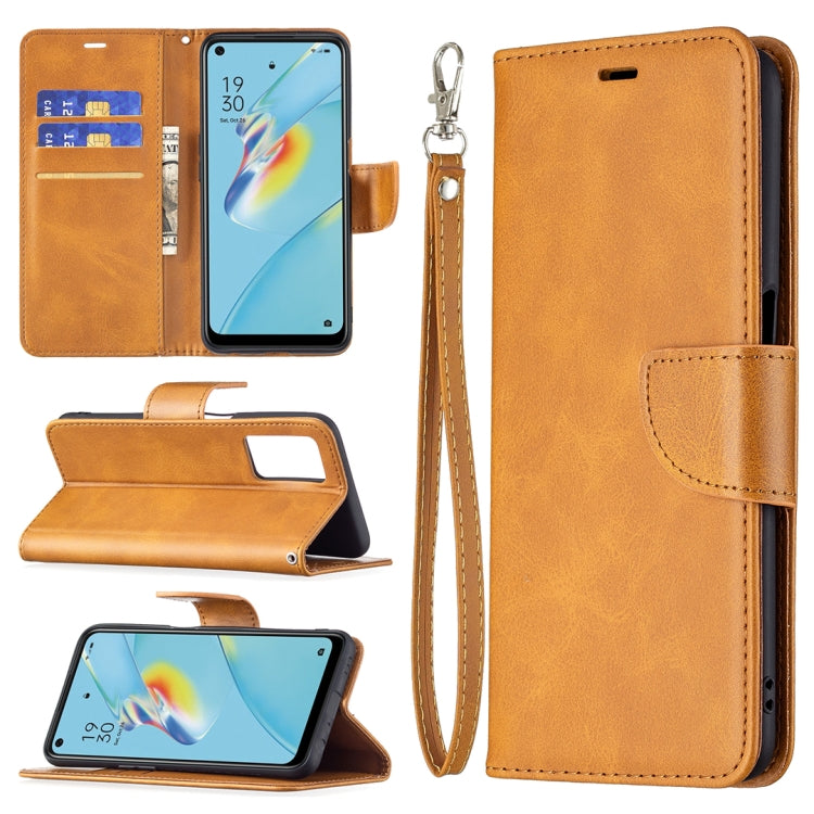 For OPPO A54 4G / 5G Retro Lambskin Texture Pure Color Horizontal Flip PU Leather Case with Holder & Card Slots & Wallet & Lanyard