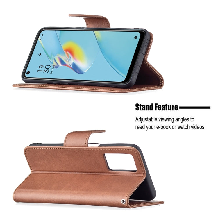 For OPPO A54 4G / 5G Retro Lambskin Texture Pure Color Horizontal Flip PU Leather Case with Holder & Card Slots & Wallet & Lanyard