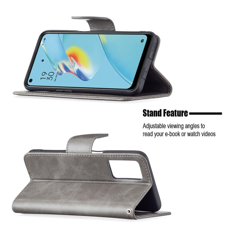 For OPPO A54 4G / 5G Retro Lambskin Texture Pure Color Horizontal Flip PU Leather Case with Holder & Card Slots & Wallet & Lanyard