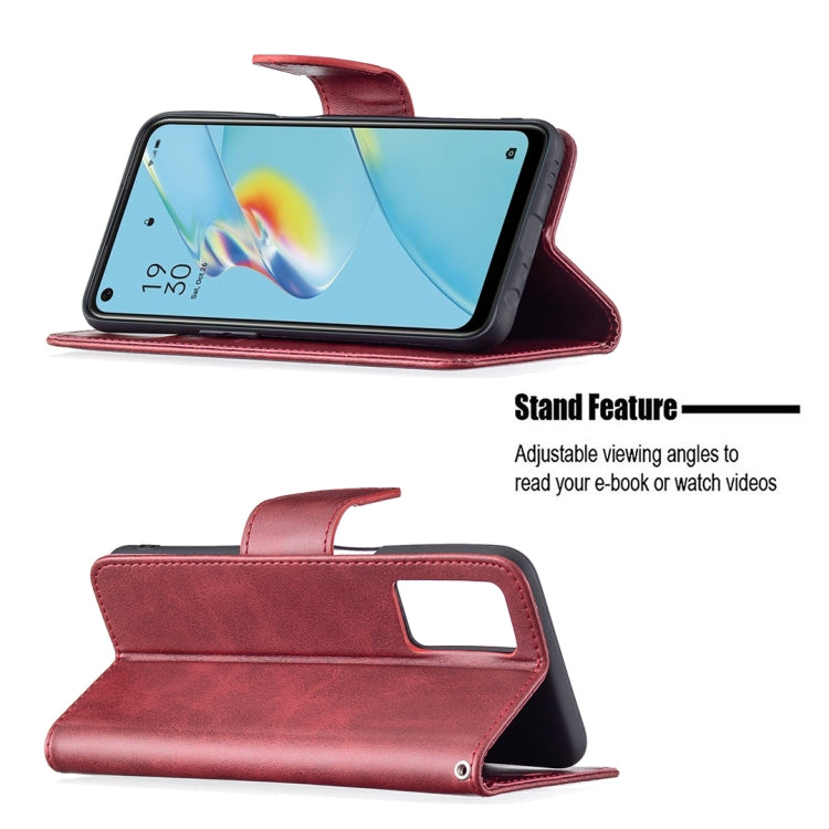 For OPPO A54 4G / 5G Retro Lambskin Texture Pure Color Horizontal Flip PU Leather Case with Holder & Card Slots & Wallet & Lanyard