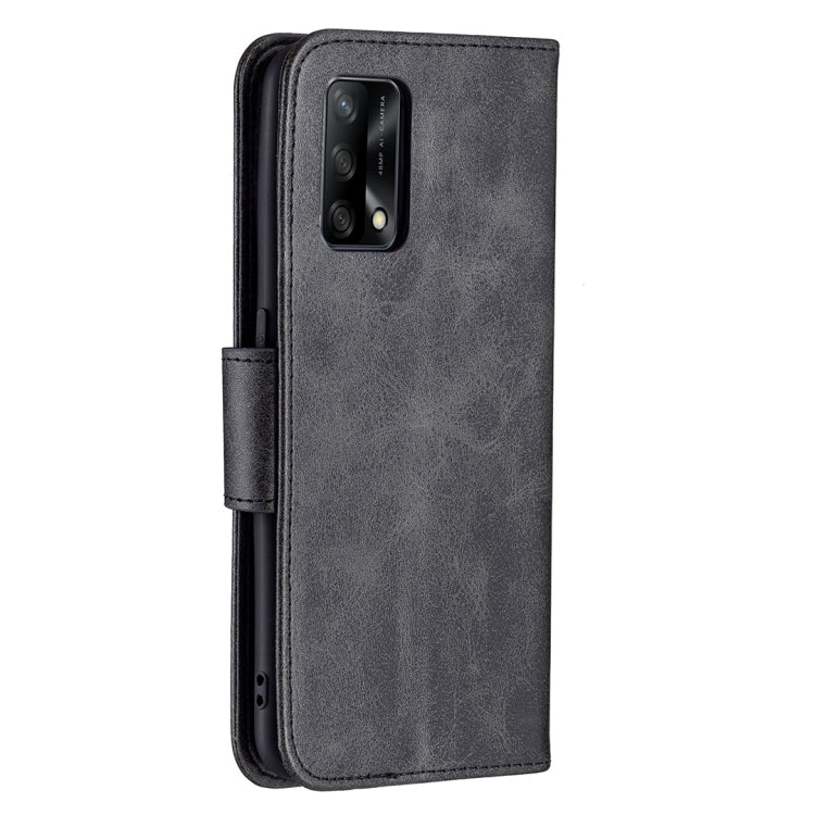 For OPPO A74 4G / F19 4G Retro Lambskin Texture Pure Color Horizontal Flip PU Leather Case with Holder & Card Slots & Wallet & Lanyard