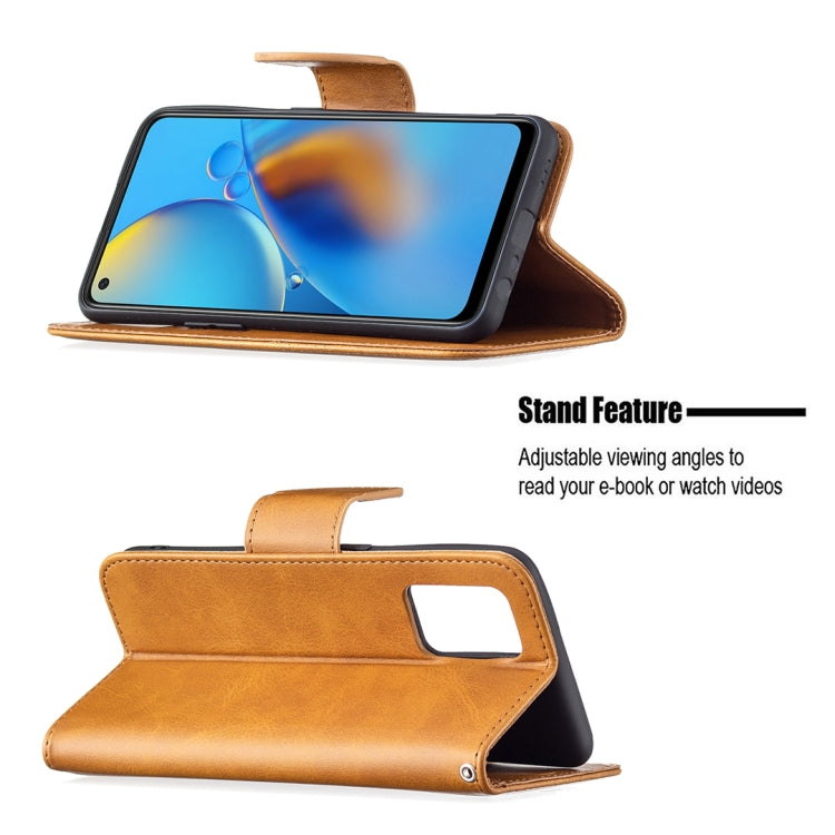 For OPPO A74 4G / F19 4G Retro Lambskin Texture Pure Color Horizontal Flip PU Leather Case with Holder & Card Slots & Wallet & Lanyard