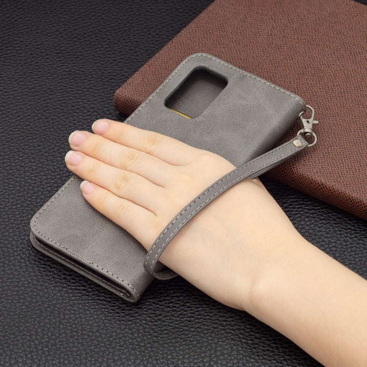 For OPPO A74 4G / F19 4G Retro Lambskin Texture Pure Color Horizontal Flip PU Leather Case with Holder & Card Slots & Wallet & Lanyard