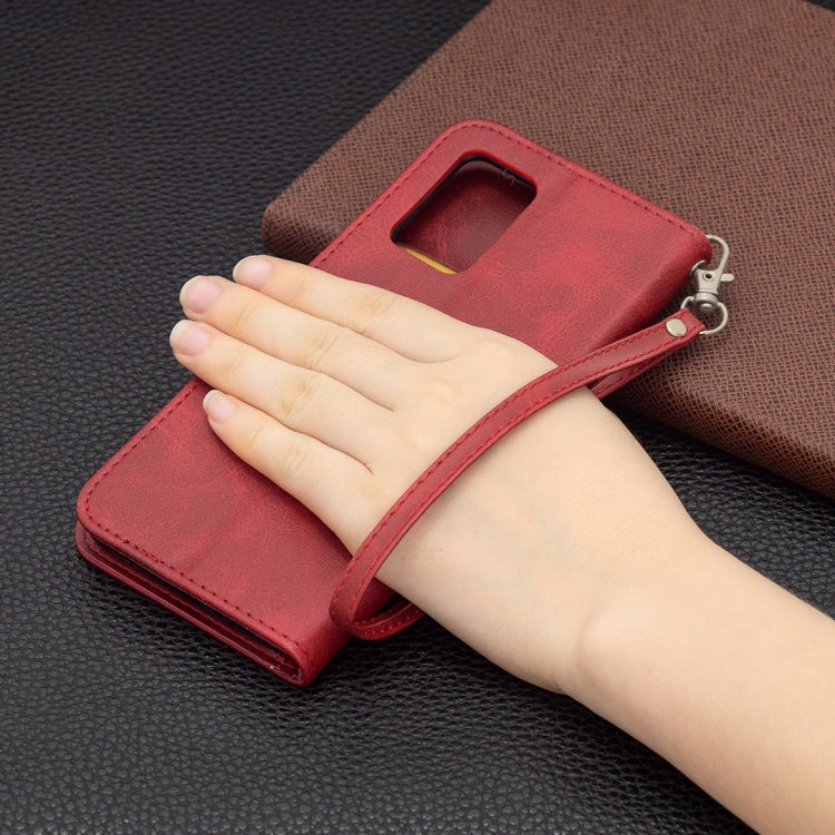 For OPPO A74 4G / F19 4G Retro Lambskin Texture Pure Color Horizontal Flip PU Leather Case with Holder & Card Slots & Wallet & Lanyard