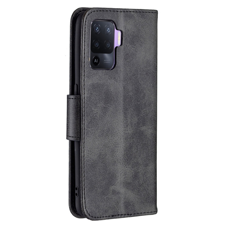 For OPPO A94 4G/Reno5 F/F19 Pro Retro Lambskin Texture Pure Color Horizontal Flip PU Leather Case with Holder & Card Slots & Wallet & Lanyard