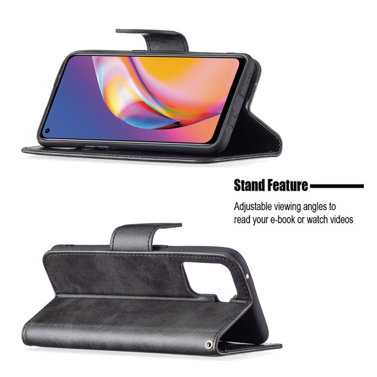 For OPPO A94 4G/Reno5 F/F19 Pro Retro Lambskin Texture Pure Color Horizontal Flip PU Leather Case with Holder & Card Slots & Wallet & Lanyard