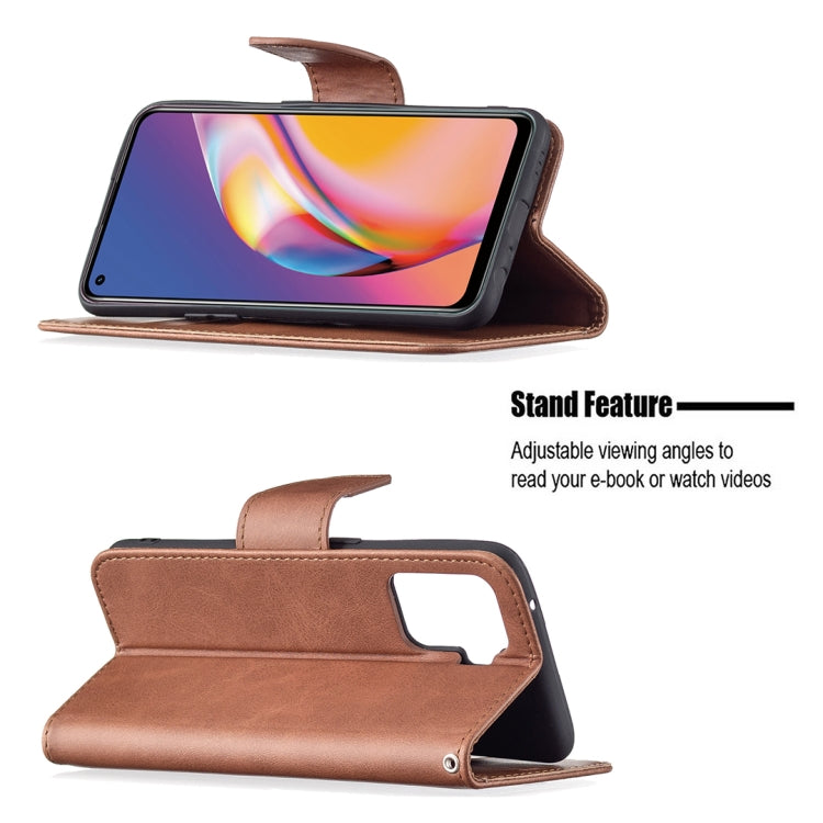 For OPPO A94 4G/Reno5 F/F19 Pro Retro Lambskin Texture Pure Color Horizontal Flip PU Leather Case with Holder & Card Slots & Wallet & Lanyard