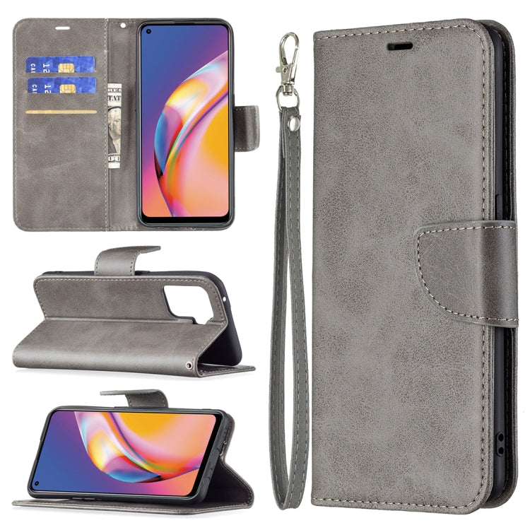 For OPPO A94 4G/Reno5 F/F19 Pro Retro Lambskin Texture Pure Color Horizontal Flip PU Leather Case with Holder & Card Slots & Wallet & Lanyard