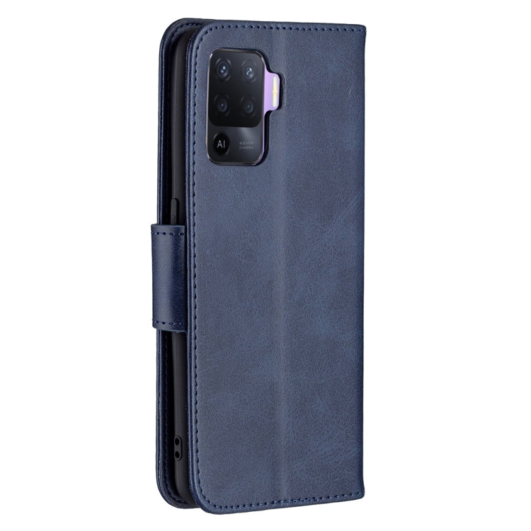For OPPO A94 4G/Reno5 F/F19 Pro Retro Lambskin Texture Pure Color Horizontal Flip PU Leather Case with Holder & Card Slots & Wallet & Lanyard