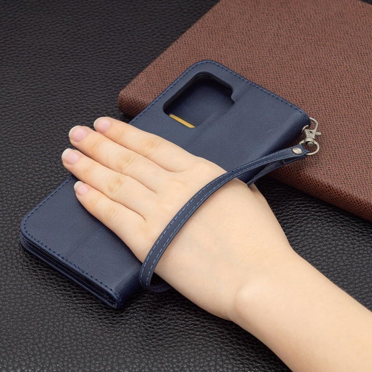 For OPPO A94 4G/Reno5 F/F19 Pro Retro Lambskin Texture Pure Color Horizontal Flip PU Leather Case with Holder & Card Slots & Wallet & Lanyard