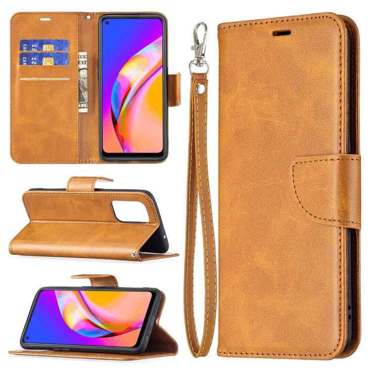 For OPPO A94 5G/F19 Pro+ 5G/Reno5 Z Retro Lambskin Texture Pure Color Horizontal Flip PU Leather Case with Holder & Card Slots & Wallet & Lanyard