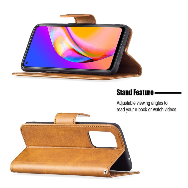 For OPPO A94 5G/F19 Pro+ 5G/Reno5 Z Retro Lambskin Texture Pure Color Horizontal Flip PU Leather Case with Holder & Card Slots & Wallet & Lanyard