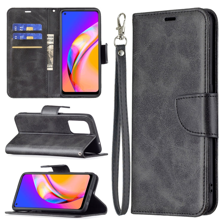 For OPPO A94 5G/F19 Pro+ 5G/Reno5 Z Retro Lambskin Texture Pure Color Horizontal Flip PU Leather Case with Holder & Card Slots & Wallet & Lanyard