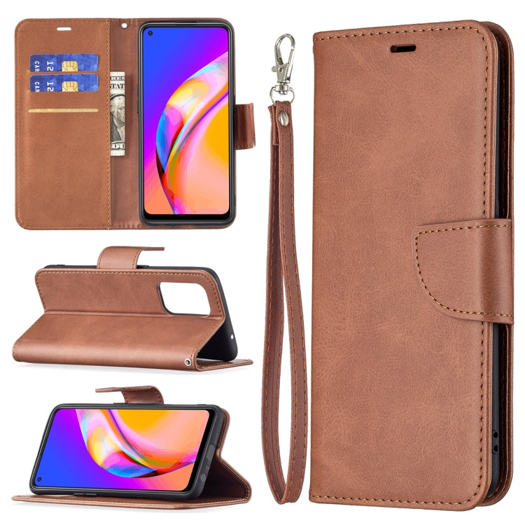 For OPPO A94 5G/F19 Pro+ 5G/Reno5 Z Retro Lambskin Texture Pure Color Horizontal Flip PU Leather Case with Holder & Card Slots & Wallet & Lanyard