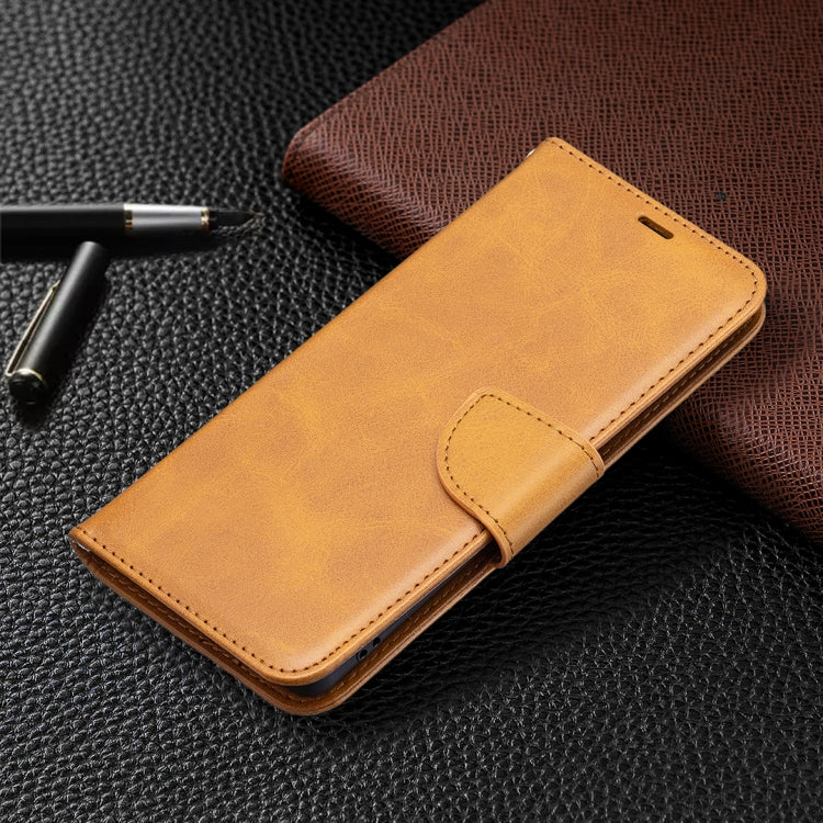 For OPPO Reno5 Pro 5G Retro Lambskin Texture Pure Color Horizontal Flip PU Leather Case with Holder & Card Slots & Wallet & Lanyard