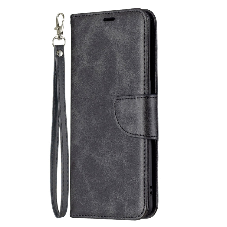 For OPPO Reno5 Pro 5G Retro Lambskin Texture Pure Color Horizontal Flip PU Leather Case with Holder & Card Slots & Wallet & Lanyard