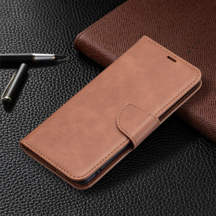For OPPO Reno5 Pro 5G Retro Lambskin Texture Pure Color Horizontal Flip PU Leather Case with Holder & Card Slots & Wallet & Lanyard