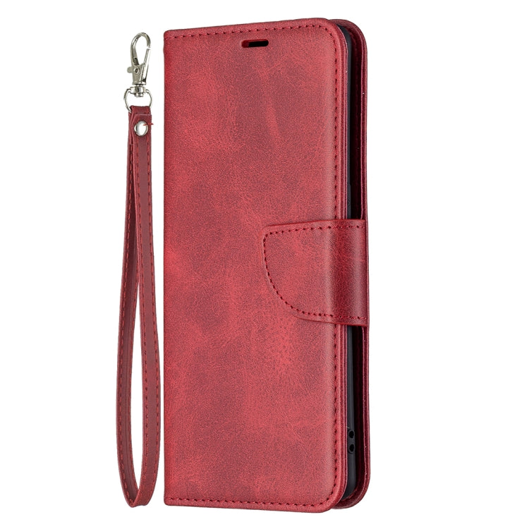 For OPPO Reno5 Pro 5G Retro Lambskin Texture Pure Color Horizontal Flip PU Leather Case with Holder & Card Slots & Wallet & Lanyard