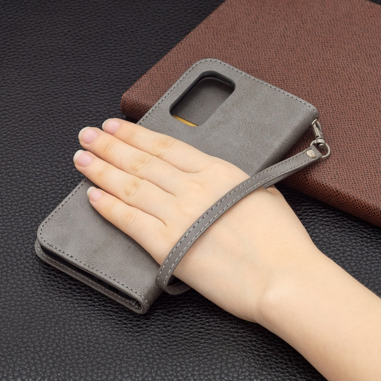 For OPPO Reno5 5G Retro Lambskin Texture Pure Color Horizontal Flip PU Leather Case with Holder & Card Slots & Wallet & Lanyard