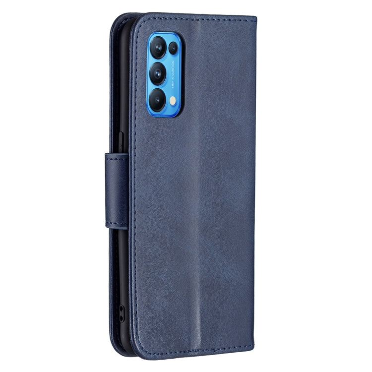 For OPPO Reno5 5G Retro Lambskin Texture Pure Color Horizontal Flip PU Leather Case with Holder & Card Slots & Wallet & Lanyard