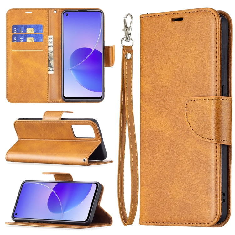 For OPPO Reno6 5G Retro Lambskin Texture Pure Color Horizontal Flip PU Leather Case with Holder & Card Slots & Wallet & Lanyard