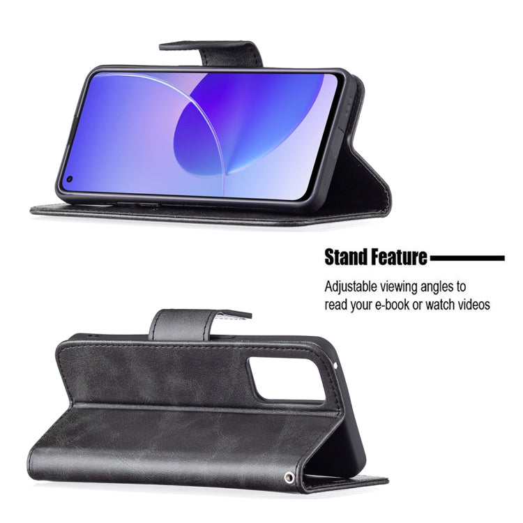 For OPPO Reno6 5G Retro Lambskin Texture Pure Color Horizontal Flip PU Leather Case with Holder & Card Slots & Wallet & Lanyard