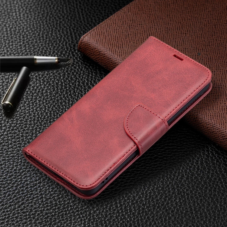 For OPPO Reno6 5G Retro Lambskin Texture Pure Color Horizontal Flip PU Leather Case with Holder & Card Slots & Wallet & Lanyard