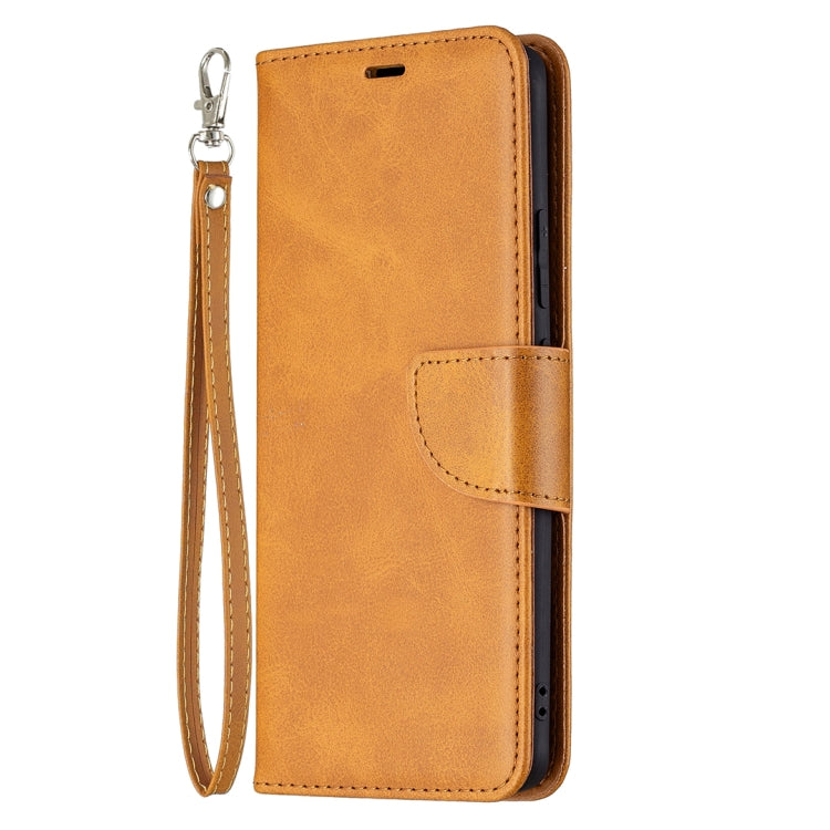 For OPPO Realme C15/C12/C25 Retro Lambskin Texture Pure Color Horizontal Flip PU Leather Case with Holder & Card Slots & Wallet & Lanyard