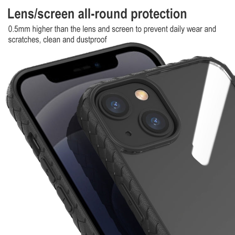 For iPhone 13 mini Leather Texture Shockproof PC + TPU Protective Case