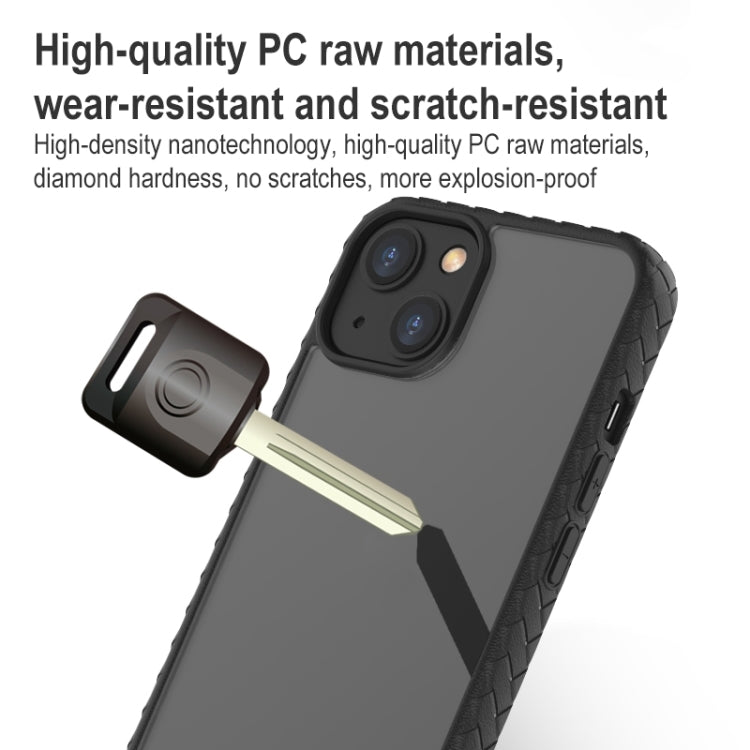 For iPhone 13 mini Leather Texture Shockproof PC + TPU Protective Case