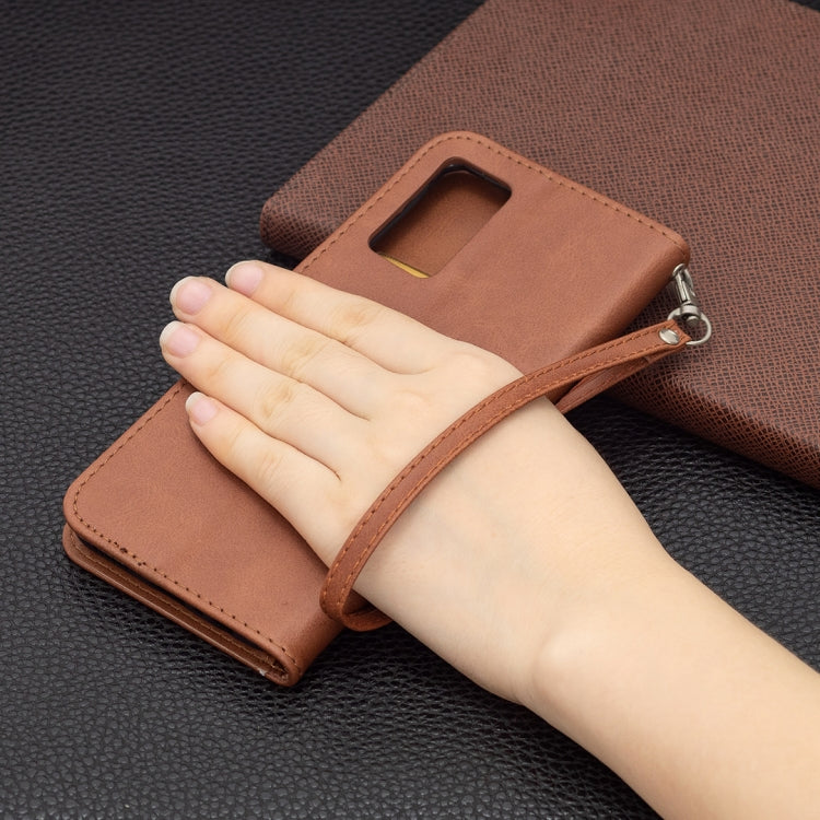 For vivo V21e 4G Retro Lambskin Texture Pure Color Horizontal Flip PU Leather Case with Holder & Card Slots & Wallet & Lanyard