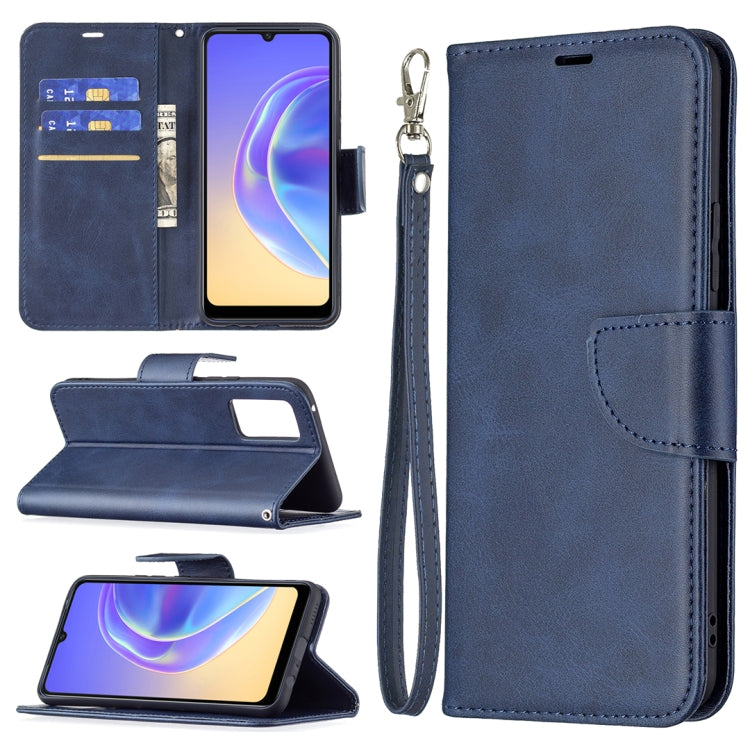 For vivo V21e 4G Retro Lambskin Texture Pure Color Horizontal Flip PU Leather Case with Holder & Card Slots & Wallet & Lanyard