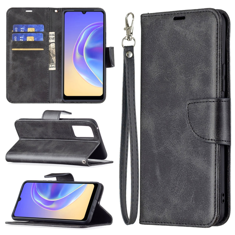 For vivo V21e 4G Retro Lambskin Texture Pure Color Horizontal Flip PU Leather Case with Holder & Card Slots & Wallet & Lanyard