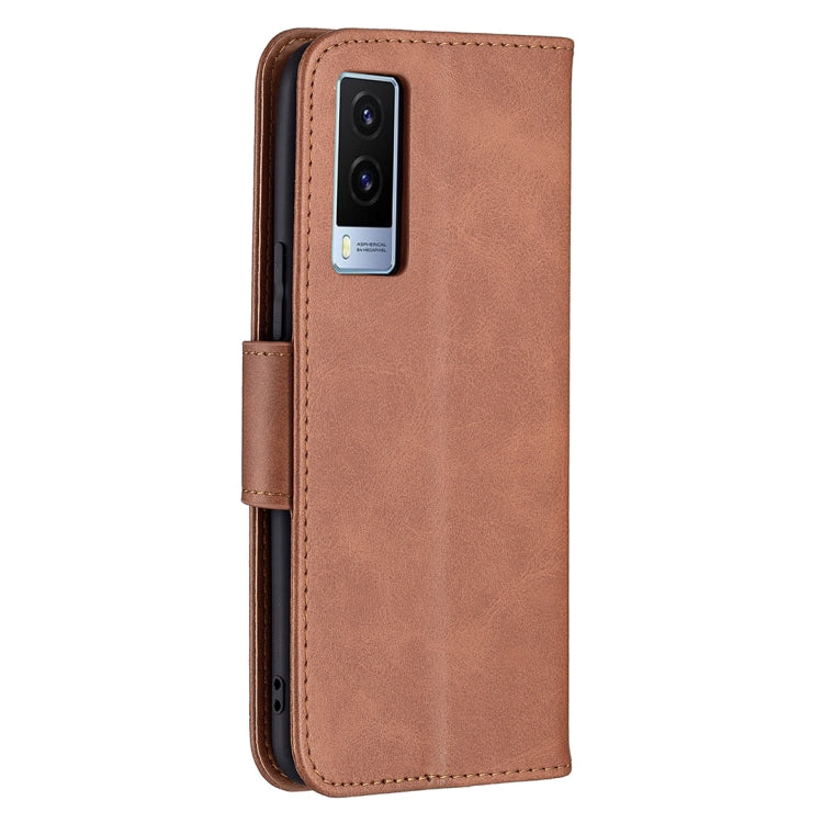 For vivo V21e 5G Retro Lambskin Texture Pure Color Horizontal Flip PU Leather Case with Holder & Card Slots & Wallet & Lanyard