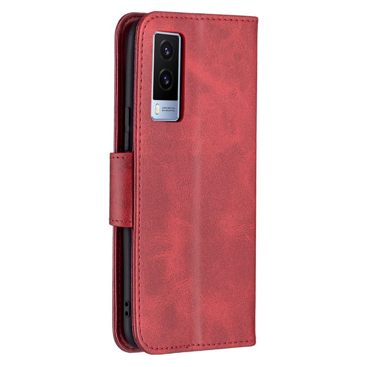 For vivo V21e 5G Retro Lambskin Texture Pure Color Horizontal Flip PU Leather Case with Holder & Card Slots & Wallet & Lanyard