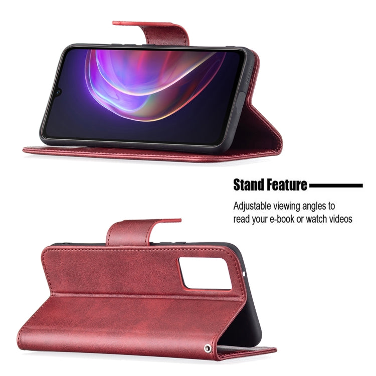 For vivo V21 Retro Lambskin Texture Pure Color Horizontal Flip PU Leather Case with Holder & Card Slots & Wallet & Lanyard