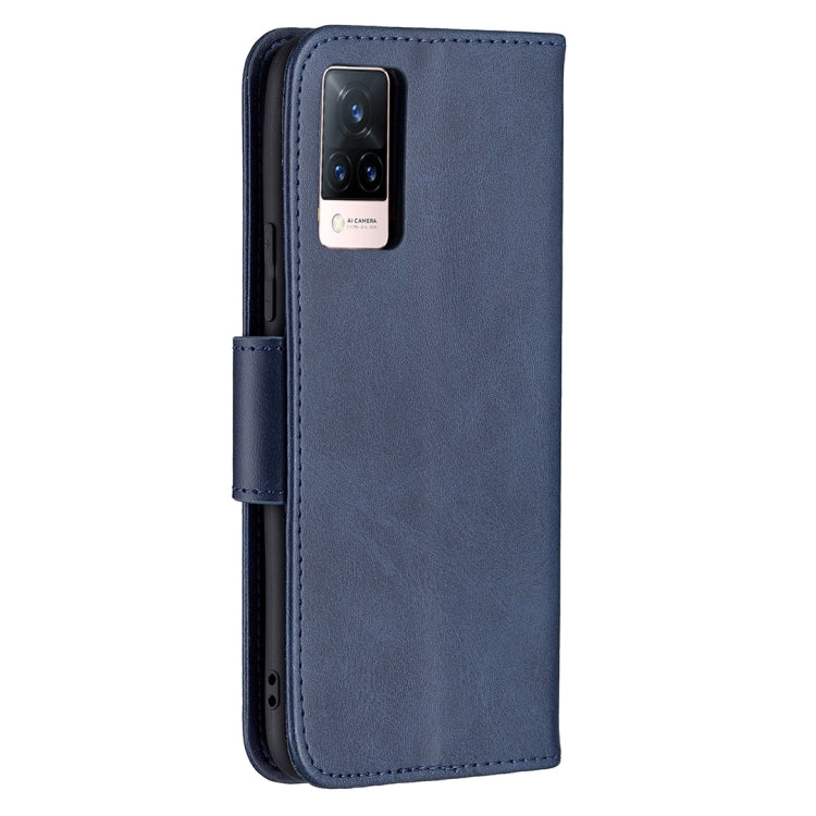For vivo V21 Retro Lambskin Texture Pure Color Horizontal Flip PU Leather Case with Holder & Card Slots & Wallet & Lanyard
