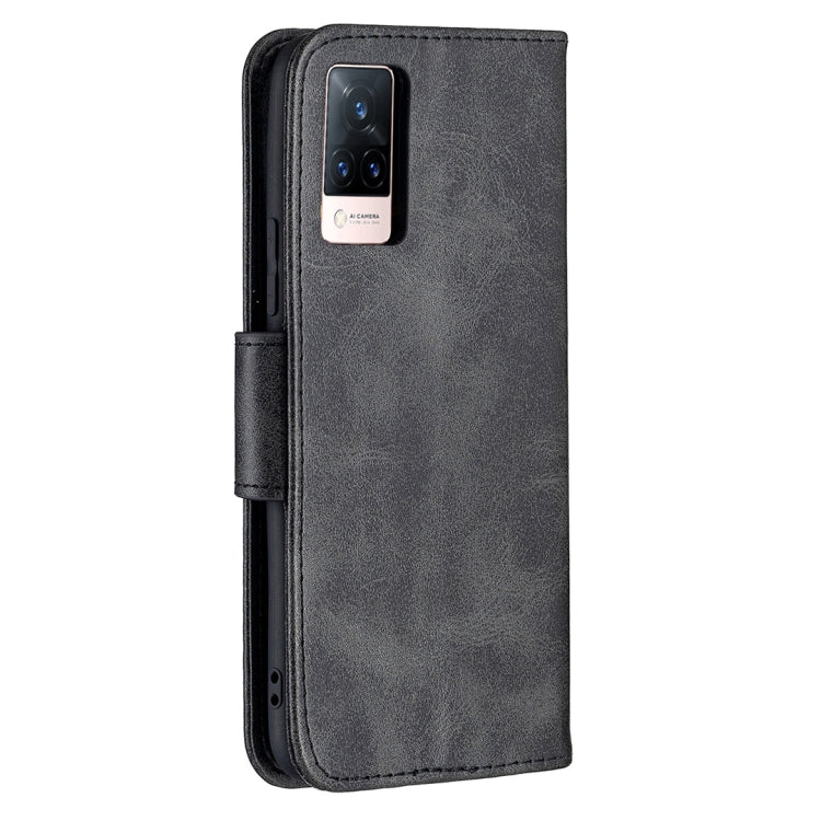 For vivo V21 Retro Lambskin Texture Pure Color Horizontal Flip PU Leather Case with Holder & Card Slots & Wallet & Lanyard