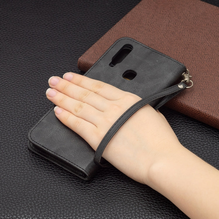 For vivo Y11 / Y15 / Y12 / Y17 Retro Lambskin Texture Pure Color Horizontal Flip PU Leather Case with Holder & Card Slots & Wallet & Lanyard